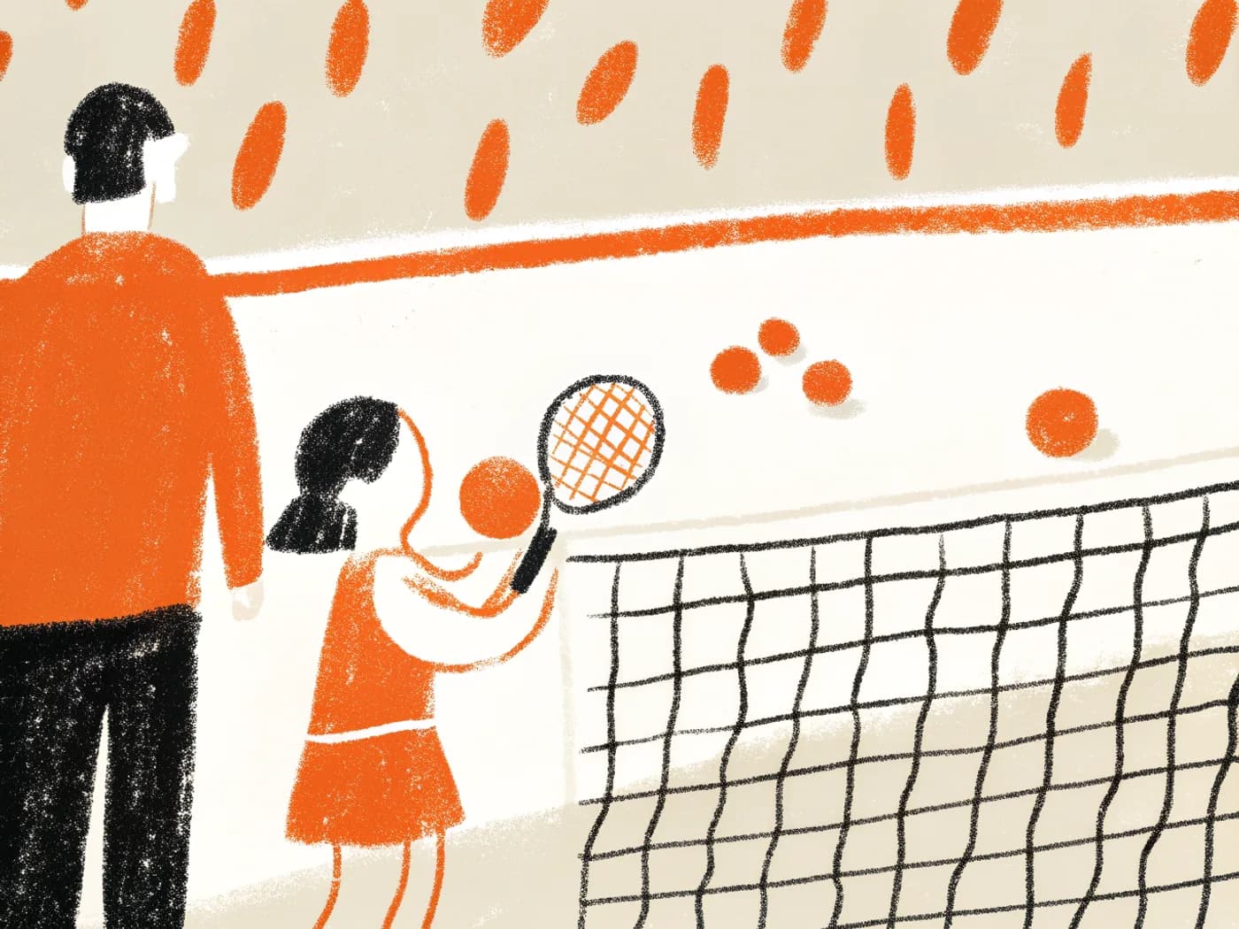 The basketball dad who taught himself tennis to coach his daughter